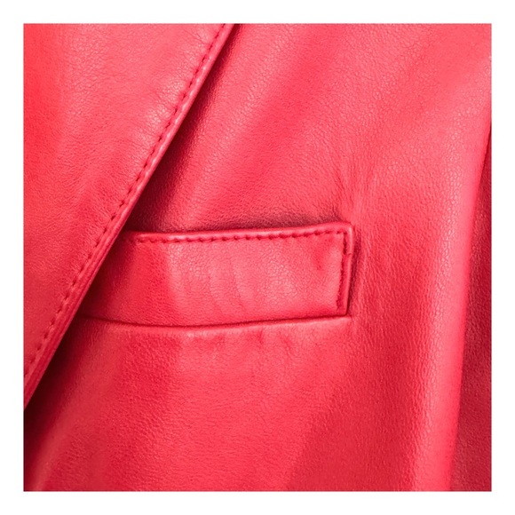Carlisle Women’s Vintage Leather Jacket. Red. Size 4 - Picture 9 of 10